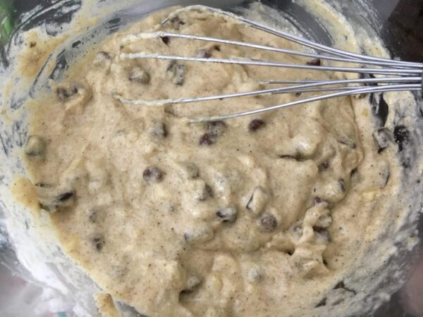 Pâte à cake choco-bananes avec les pépites de chocolat
