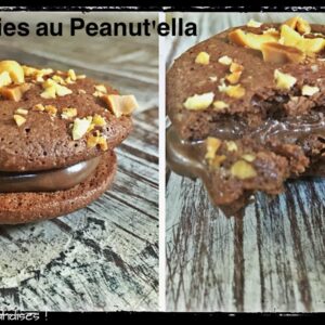 Koonies au Peanut’ella maison, entier et croqué, en deux vues