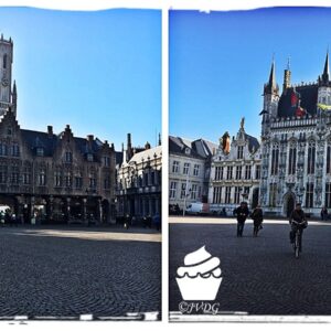 Place Burg à Bruges, façades et beffroi