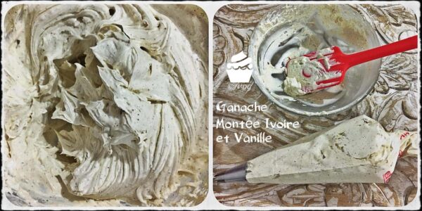 Ganache montée après fouettage et étalée à la spatule